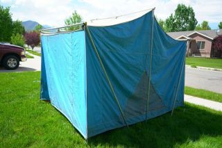 Vintage Coleman Holiday canvas tent,  9 x 7 ' in 8