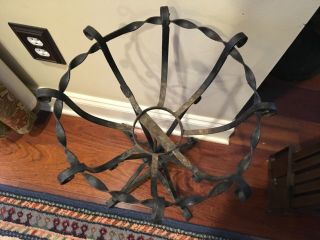 Antique Vintage Scrolled Wrought Iron Plant Flower Fern Stand 4