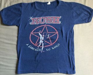 Rush A Farewell To Kings 1978 Uk Tour Rare Vtg 70s Concert T Shirt M