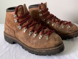 Vintage Dexter Leather Mountaineering Hiking Boots Vibram Soles Usa Men 