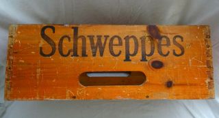 Vintage Schweppes Crate 7 " Single Vinyl Record Open Top Storage