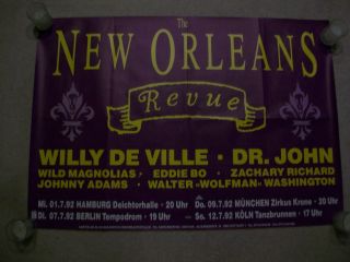 Willy Deville - Dr.  John - Ultra Rare 1992 Orleans Revue Concert Poster