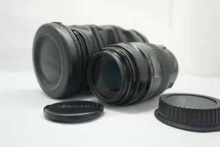 [ Rare W/ Case ] Canon Ef Macro 100mm F/2.  8 Lens From Japan 0315