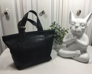 Vintage Coach “waverly” 4133 Black Leather Hand Bag Tote