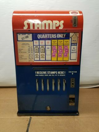 Vintage U.  S.  Postage Stamp Dispenser / Vending Machine Coin Operated