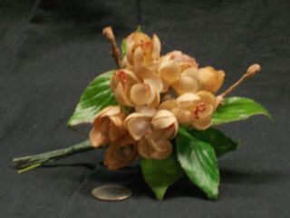 11 BUNCHES ANTIQUE/VINTAGE MILLINERY FLOWERS,  TINY,  SMALL,  MEDIUM,  ROSEBUDS,  VGC,  NR 8