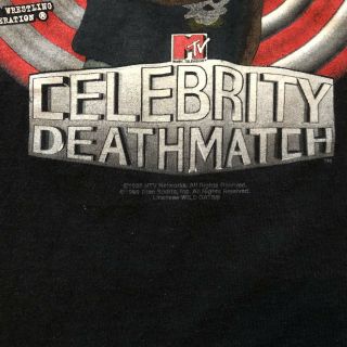 RARE VINTAGE Steve Austin 1998 MTV Celebrity Death Match T - shirt XL WWF 5