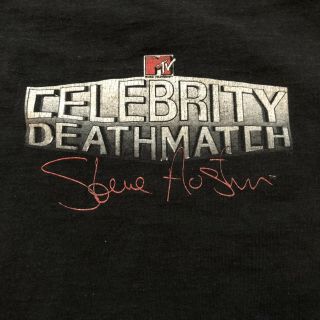 RARE VINTAGE Steve Austin 1998 MTV Celebrity Death Match T - shirt XL WWF 7
