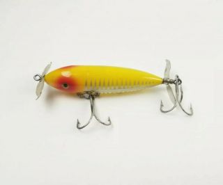 Vintage Heddon Wounded Spook Xry Yellow Shore Floppy Props Tough Color Lure