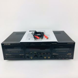 Vintage Pioneer Stereo Double Cassette Tape Deck Player Model Ct - W650r