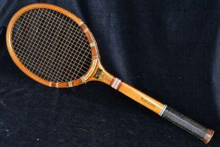 Beauty Vintage Wood 1930s Wright & Ditson COLUMBIA Tennis Racket Barely 2