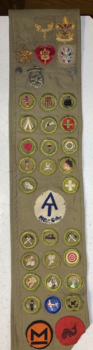 Boy Scout Camp Siwanoy Ny Merit Badge Sash Ap Trail Patch Very Rare Sash