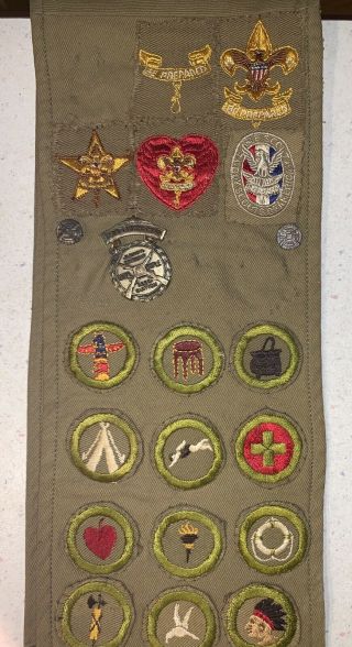 Boy Scout Camp Siwanoy Ny Merit Badge Sash AP Trail Patch Very Rare Sash 5