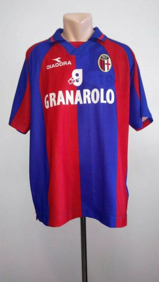 Football Shirt Soccer Fc Bologna Home 1998/1999 Diadora Jersey Vintage Italy 2xl