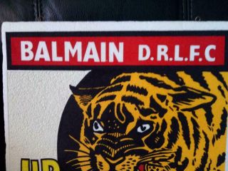 Vintage Rugby League BALMAIN DRLFC SUPPORTERS WALL PLAQUE.  Tigers,  c1960 - 70s 2