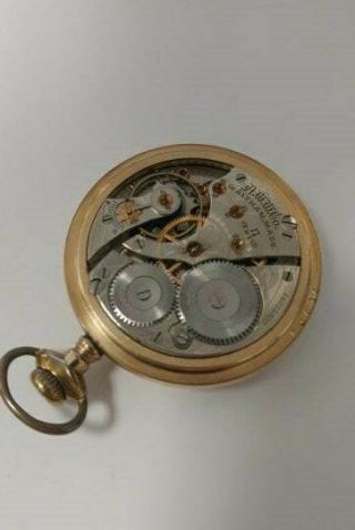 1908 Antique Waltham Pocket Watch,  17 Jewels,  Size 16S,  Gold Filled,  Open Face 2