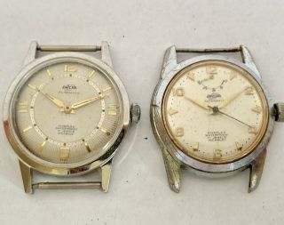 Two Vintage Enicar Watches Automatic Mechanical Power Reserve