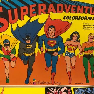 Vintage Superadventure Colorforms Set 1974 Very Rare