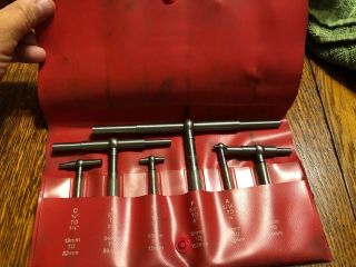 Vtg Starrett No S579h Set Of Six Telescoping Gages 5/16 To 6” Inches In Org Box