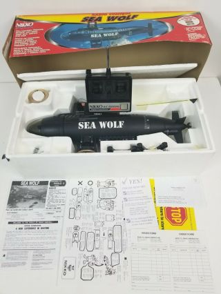 Vintage Nikko Sea Wolf Battery Operated Remote Control Rc Submarine 11501