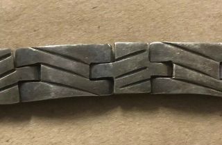 Vtg Heavy Thick Link Mexico 950 Silver Bracelet 67.  73 Grams 8.  25” (D20) 5