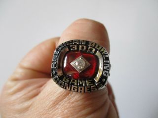 Vintage 1990s Abc American Bowling League 300 Game Championship Class Ring 9.  5