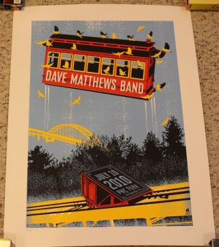 Dave Matthews Band Poster Pittsburgh,  Pa 7/10/2010 Pnc Park Methane Rare S & N