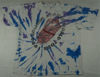 Rare Vintage Rolling Stones 1994 Voodoo Lounge World Tour Tie Dye T Shirt 90s Xl