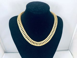 Vtg.  Givenchy Textured Gold Tone Chunky Chain Link Necklace