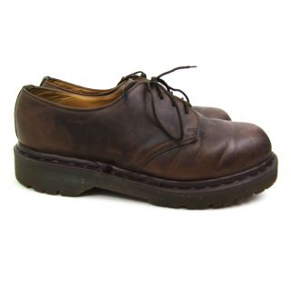 Dr Doc Martens vtg 90s mens made in England brown leather platform oxfords 8 42 2