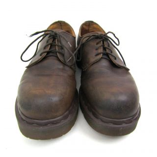 Dr Doc Martens vtg 90s mens made in England brown leather platform oxfords 8 42 3