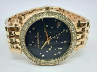 VINTAGE Women ' s MICHAEL KORS MK - 3728 Rose Gold Tone Quartz Wrist Watch 3