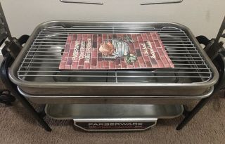 Vintage Faberware Open Hearth Electric Broiler Rotisserie Grill 455N 2