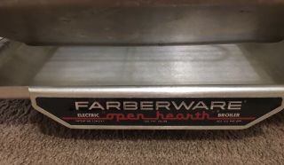 Vintage Faberware Open Hearth Electric Broiler Rotisserie Grill 455N 4