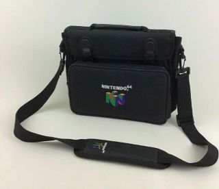 Nintendo 64 Official Black Console Vintage 90s Carrying Case Messenger Tote Bag