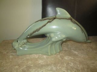 Rare Vintage Celadon Glaze Dolphin Celadon Glaze Blue Mountain Pottery Canadian