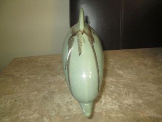 Rare Vintage Celadon Glaze Dolphin Celadon Glaze Blue Mountain Pottery Canadian 2
