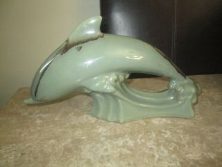 Rare Vintage Celadon Glaze Dolphin Celadon Glaze Blue Mountain Pottery Canadian 3