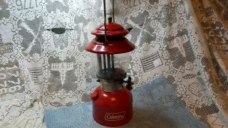 Vintage Coleman Model 200 A Red Single Mantel Lantern Dated 12 - 78