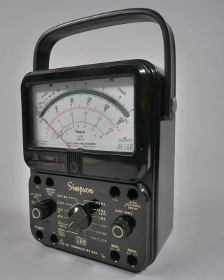 Simpson Electric Analog Multimeter Model 260 - Series 8