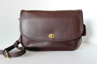 Vintage Coach Brown Leather City Bag Shoulder Handbag 9790 A5589