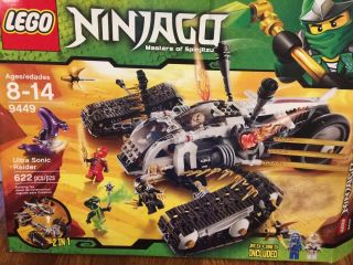 Lego Ninjago Ultra Sonic Raider 9449 Complete W/ Box,  Manuals & All Minifigures