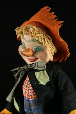 Vintage Rushton Toy Scarecrow Sam Rubber Face Doll 1950 Star Creation Halloween