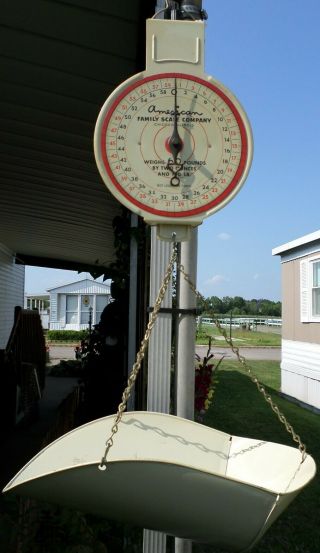 Vintage American Family Co.  Hanging Farm Produce Scale 60 Pounds