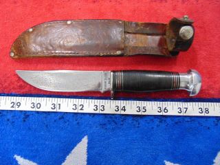 Vintage Rare Robeson Shuredge No.  16 Fixed Blade Knife Marbles Sheath,  Pre Wwii