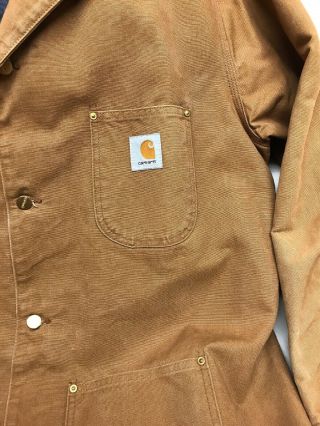 Vintage Carhartt Illinois Bell Blanket Lined Brown Chore Jacket Mens XL/2XL 5
