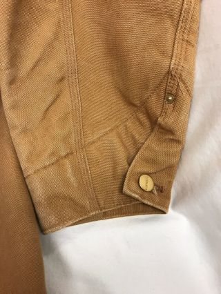 Vintage Carhartt Illinois Bell Blanket Lined Brown Chore Jacket Mens XL/2XL 6