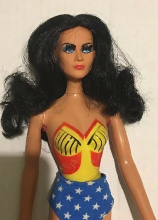 Vintage Mego 1970s Wonder Woman Lynda Carter 12” Doll With Diana Prince Outfit 2