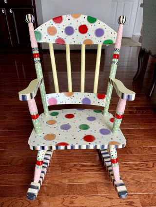 Mackenzie - Childs Wee Rocking Chair Hand Painted Discontinued & Rare Style 2