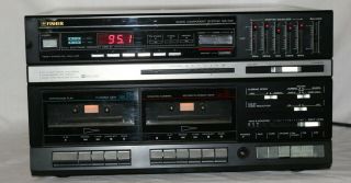 Vintage Fisher Mc - 723 Am Fm Stereo Turntable Dual Cassette Deck - Fully
